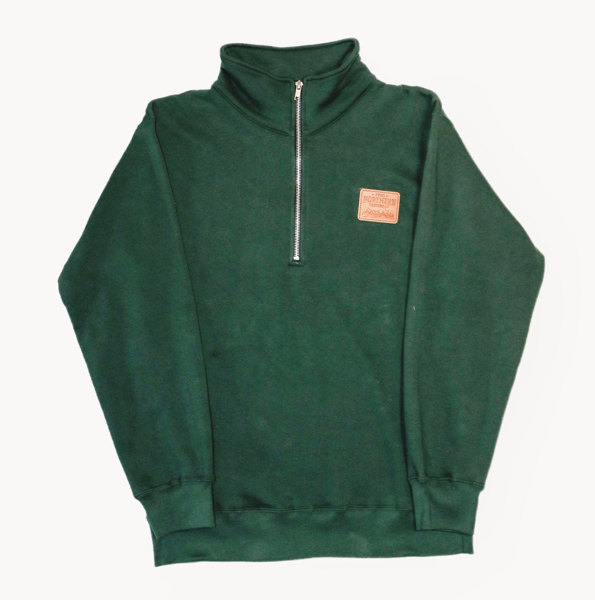 PTBO - 1/4 Zip Sweater w Leather Patch