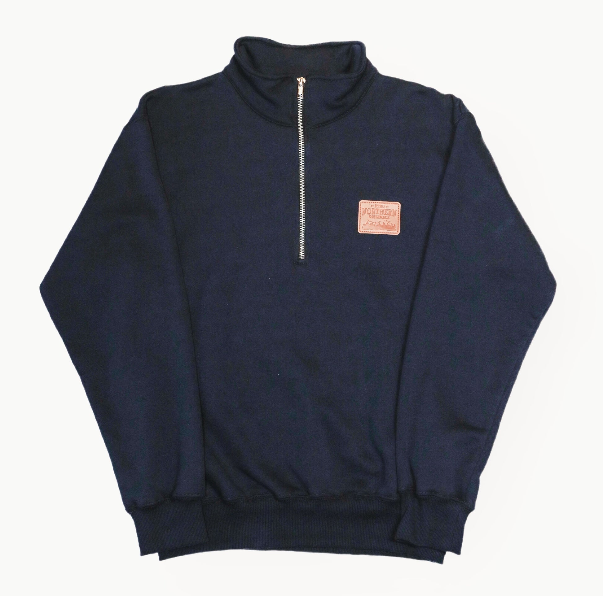 PTBO - 1/4 Zip Sweater w Leather Patch