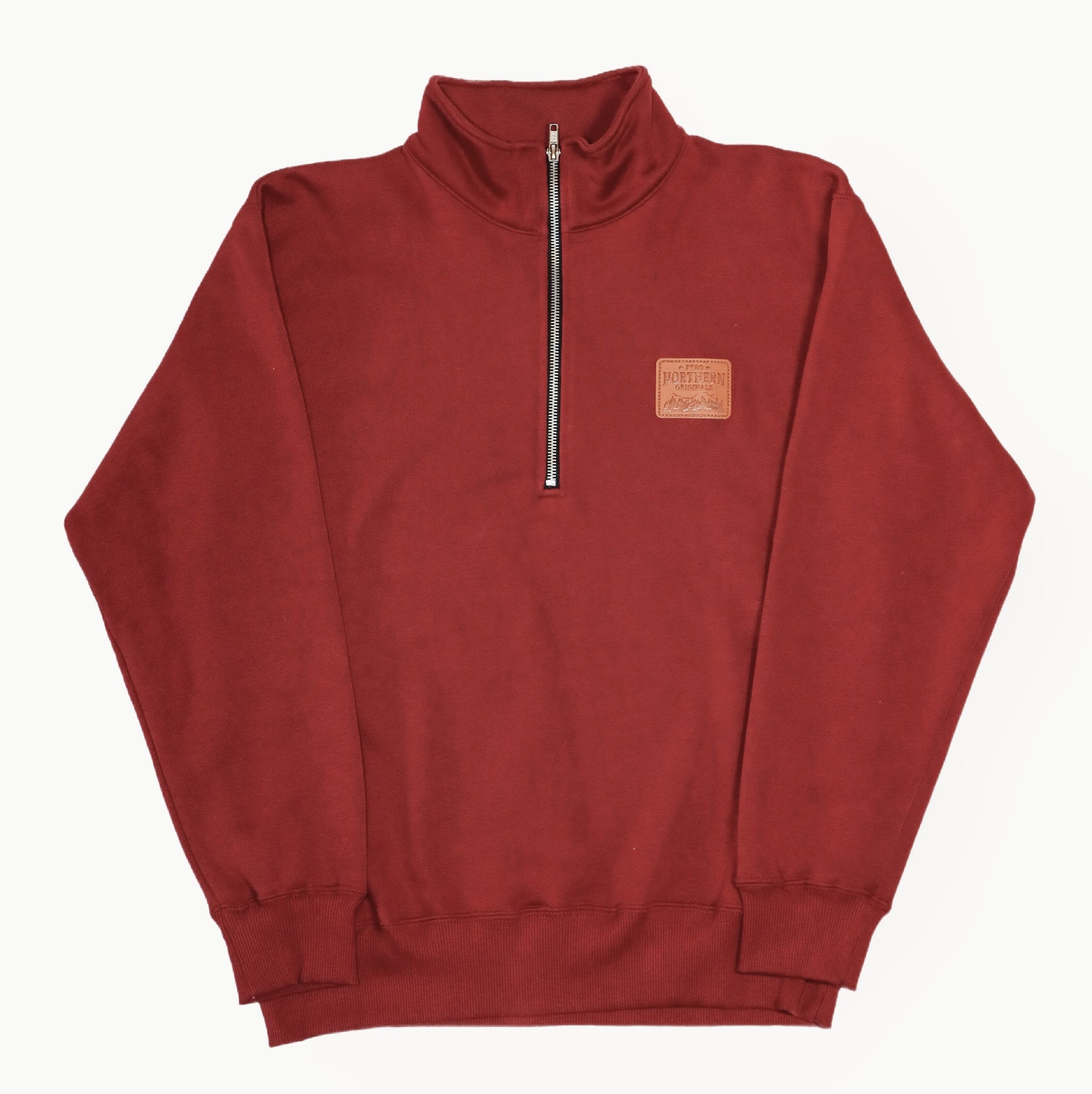 PTBO - 1/4 Zip Sweater w Leather Patch