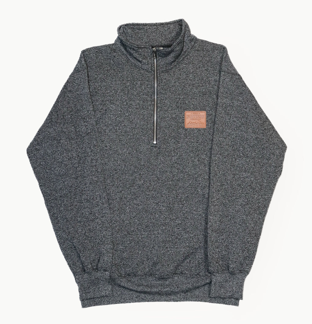 PTBO - 1/4 Zip Sweater w Leather Patch