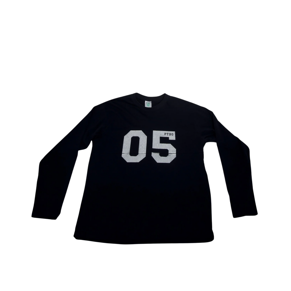 PTBO - Football seam Long Sleeve Shirt Wordmark Navy