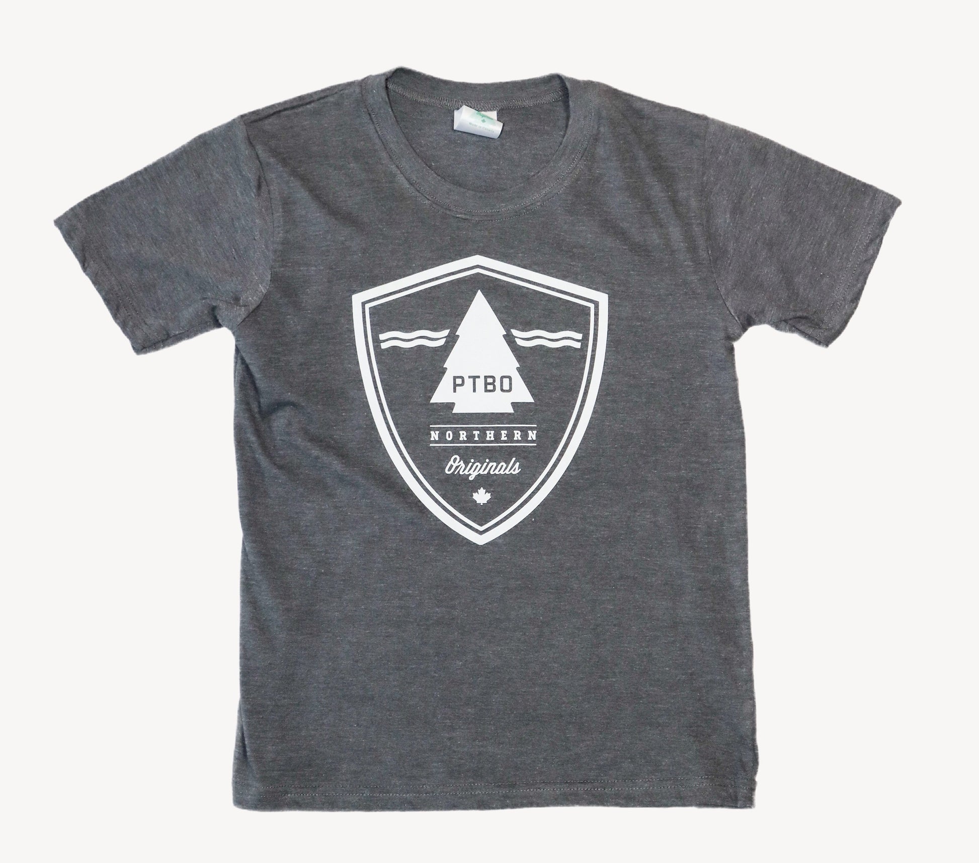 PTBO - Kids Crest Tee Charcoal