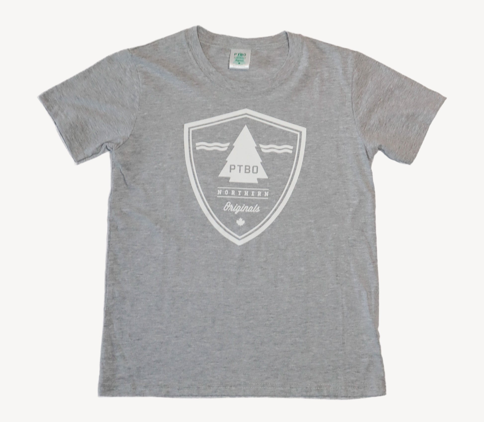 PTBO - Kids Crest Tee Heather Grey