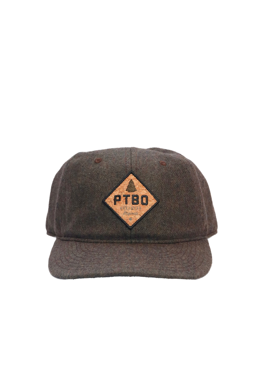 PTBO - Cork Logo Wool Snapback Hat Brown/Green