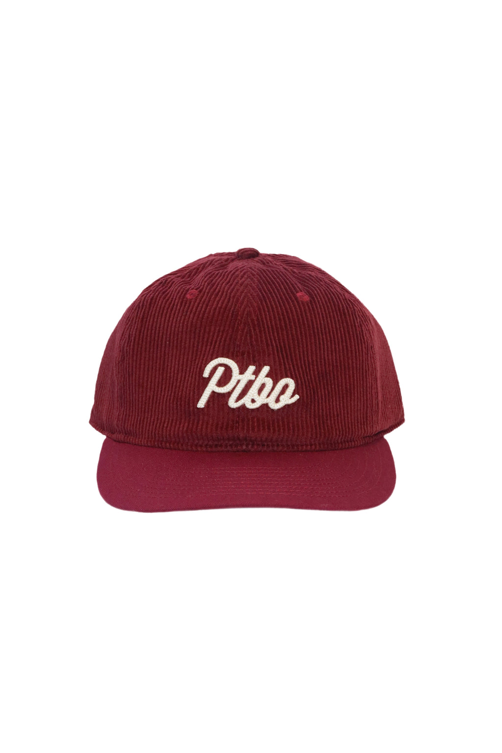 PTBO - Cursive Corduroy Snapback Hat Wine