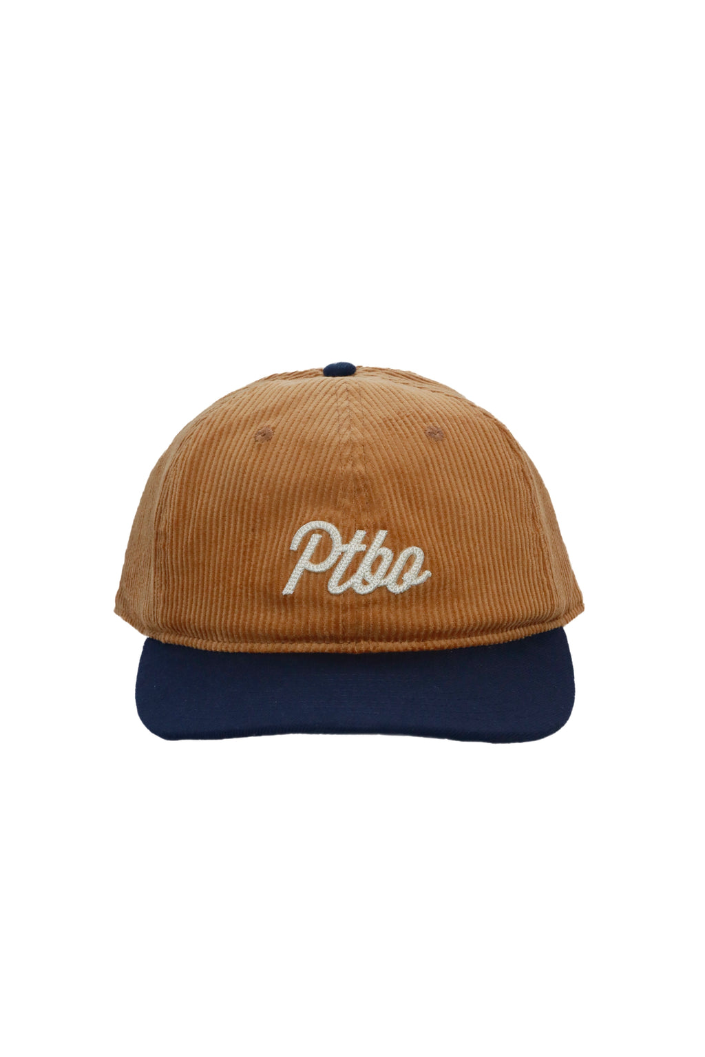 PTBO - Cursive Corduroy Snapback Hat Khaki/Navy