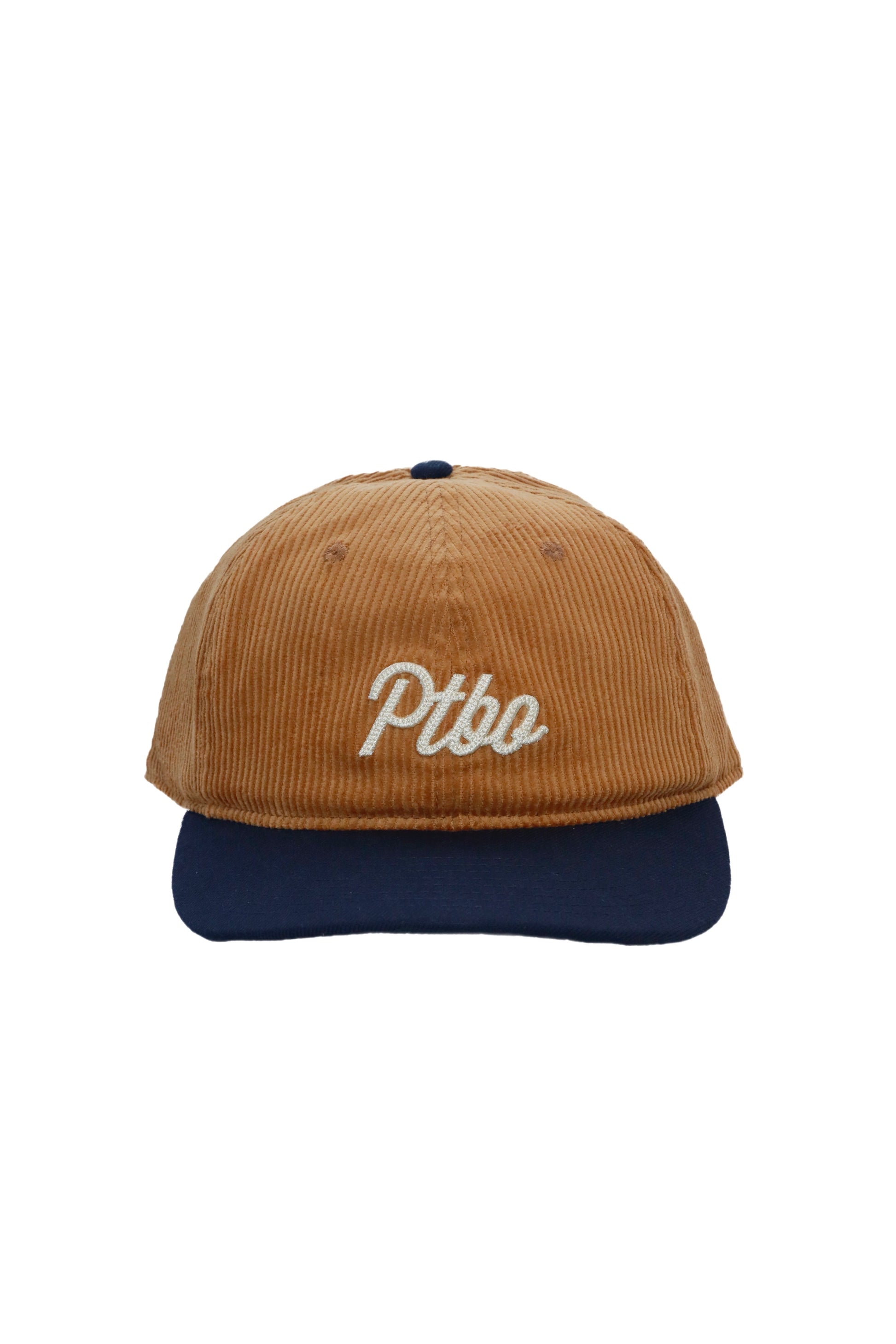 PTBO - Cursive Corduroy Snapback Hat Khaki/Navy