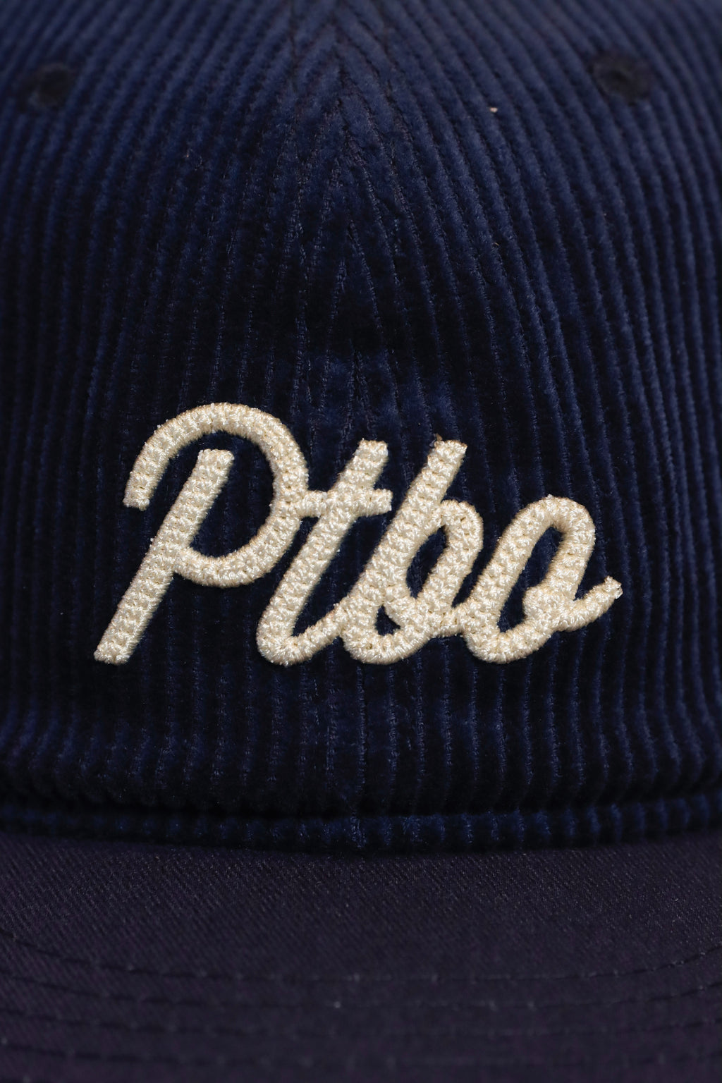 PTBO - Cursive Corduroy Snapback Hat Navy