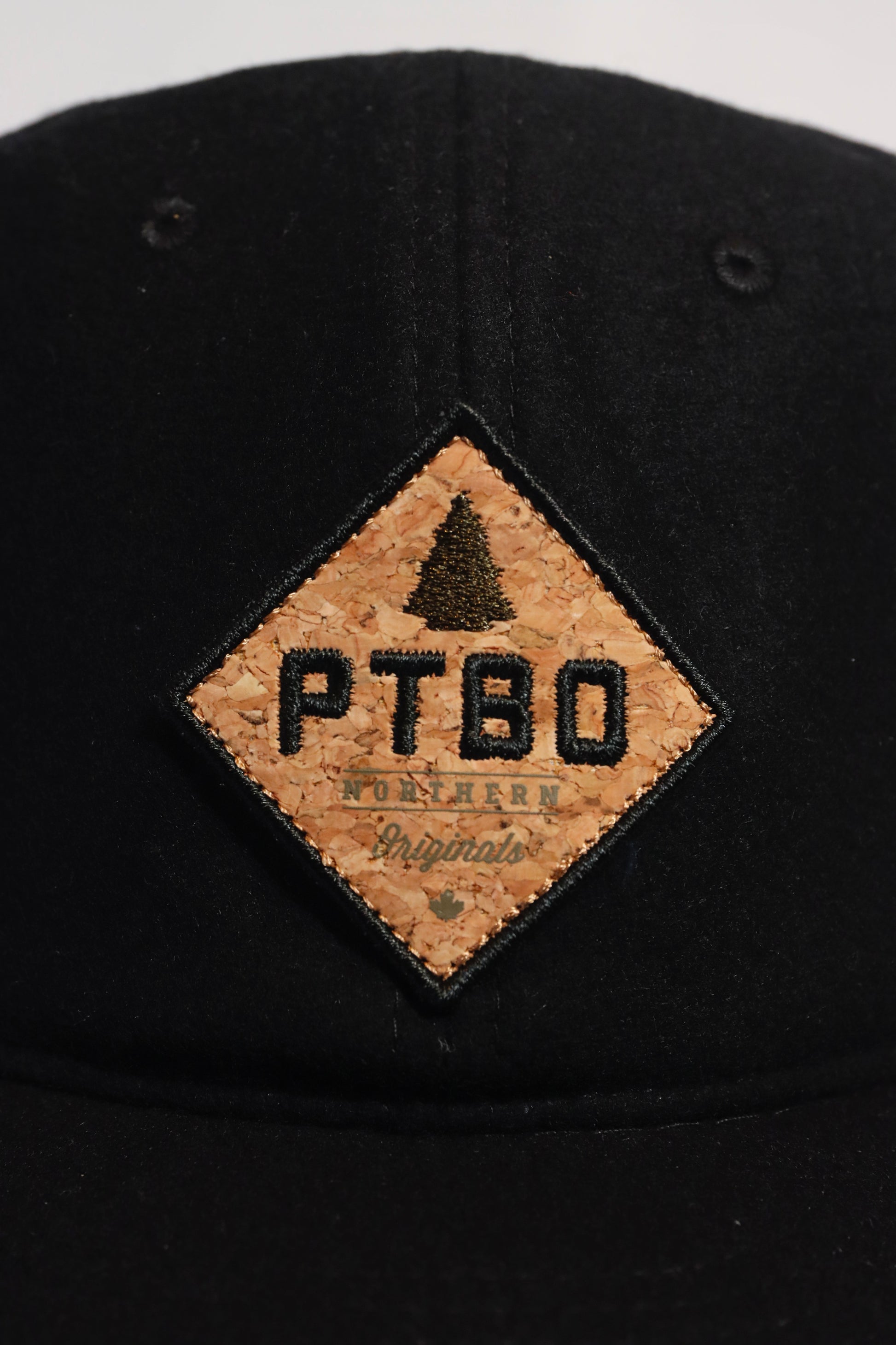 PTBO - Cork Logo Wool Snapback Hat Black