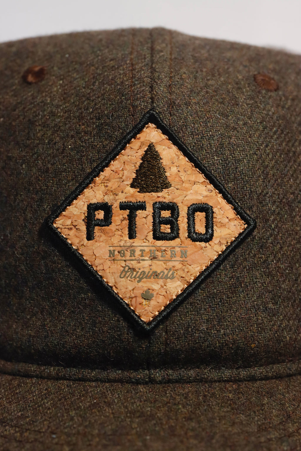 PTBO - Cork Logo Wool Snapback Hat Brown/Green