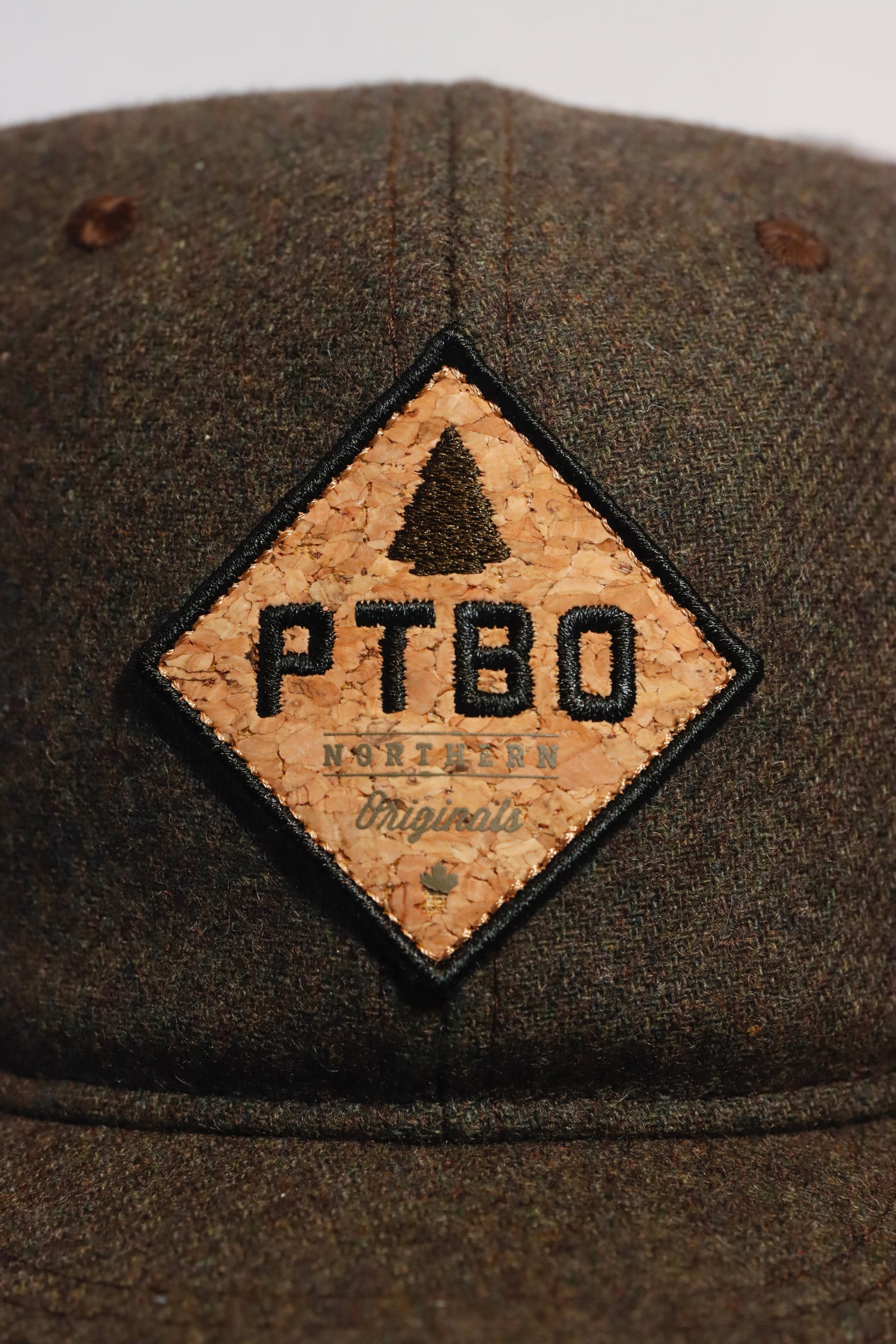 PTBO - Cork Logo Wool Snapback Hat Brown/Green