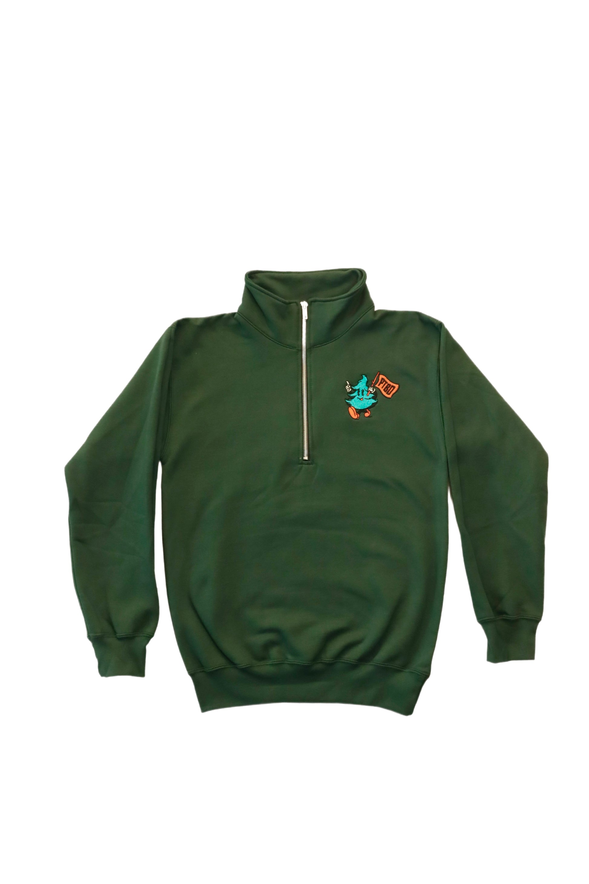 PTBO - Tree Guy Jackson 1/4 Zip Sweater Forest Green