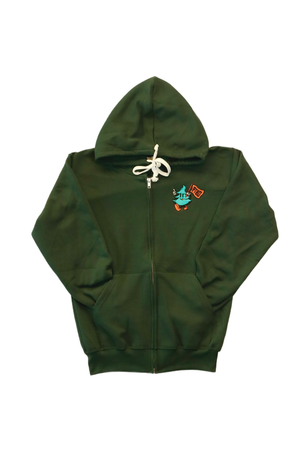 PTBO - Tree Guy Jackson Zip Up Hoodie Forest Green