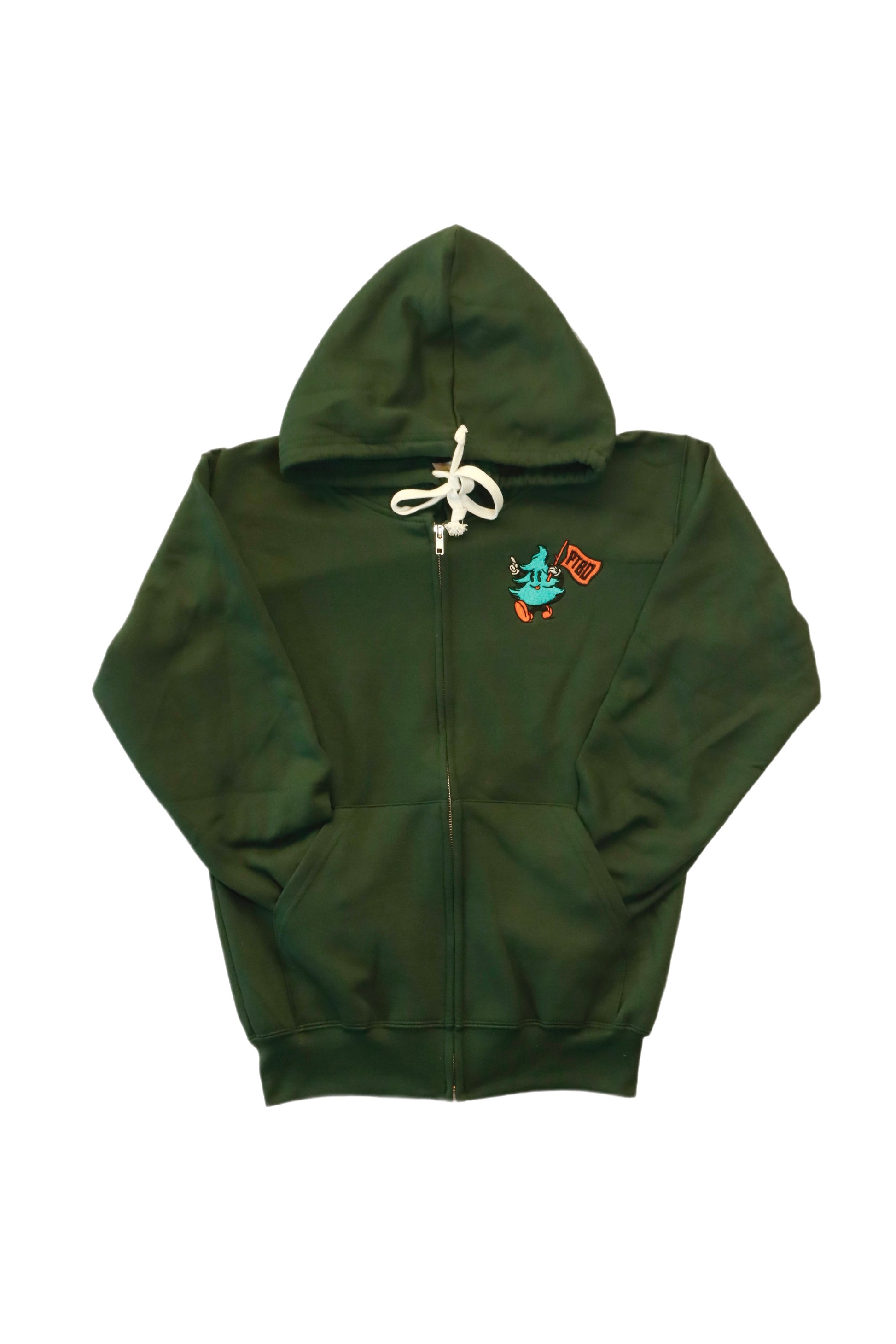 PTBO - Tree Guy Jackson Zip Up Hoodie Forest Green