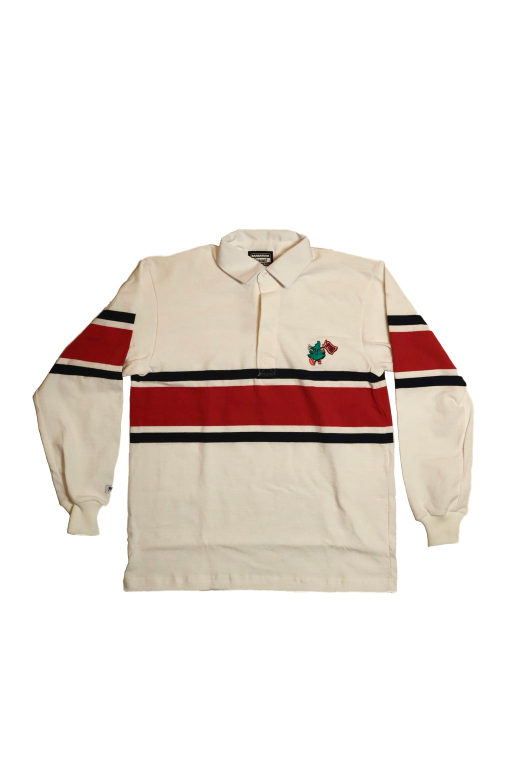 PTBO - Tree Guy Jackson Rugby Shirt White/Navy/Red