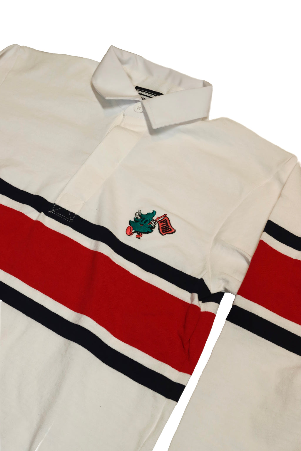 PTBO - Tree Guy Jackson Rugby Shirt White/Navy/Red