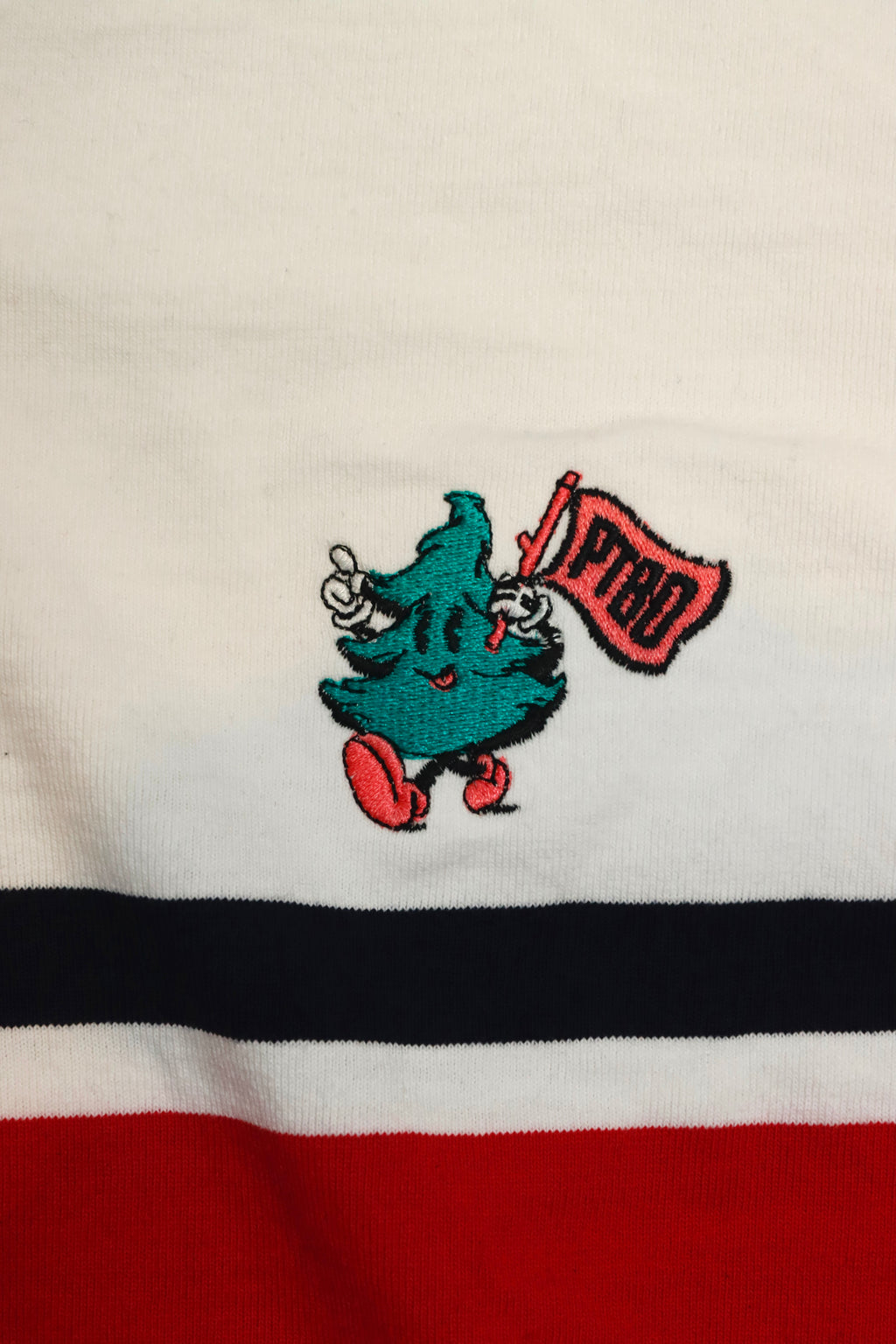 PTBO - Tree Guy Jackson Rugby Shirt White/Navy/Red