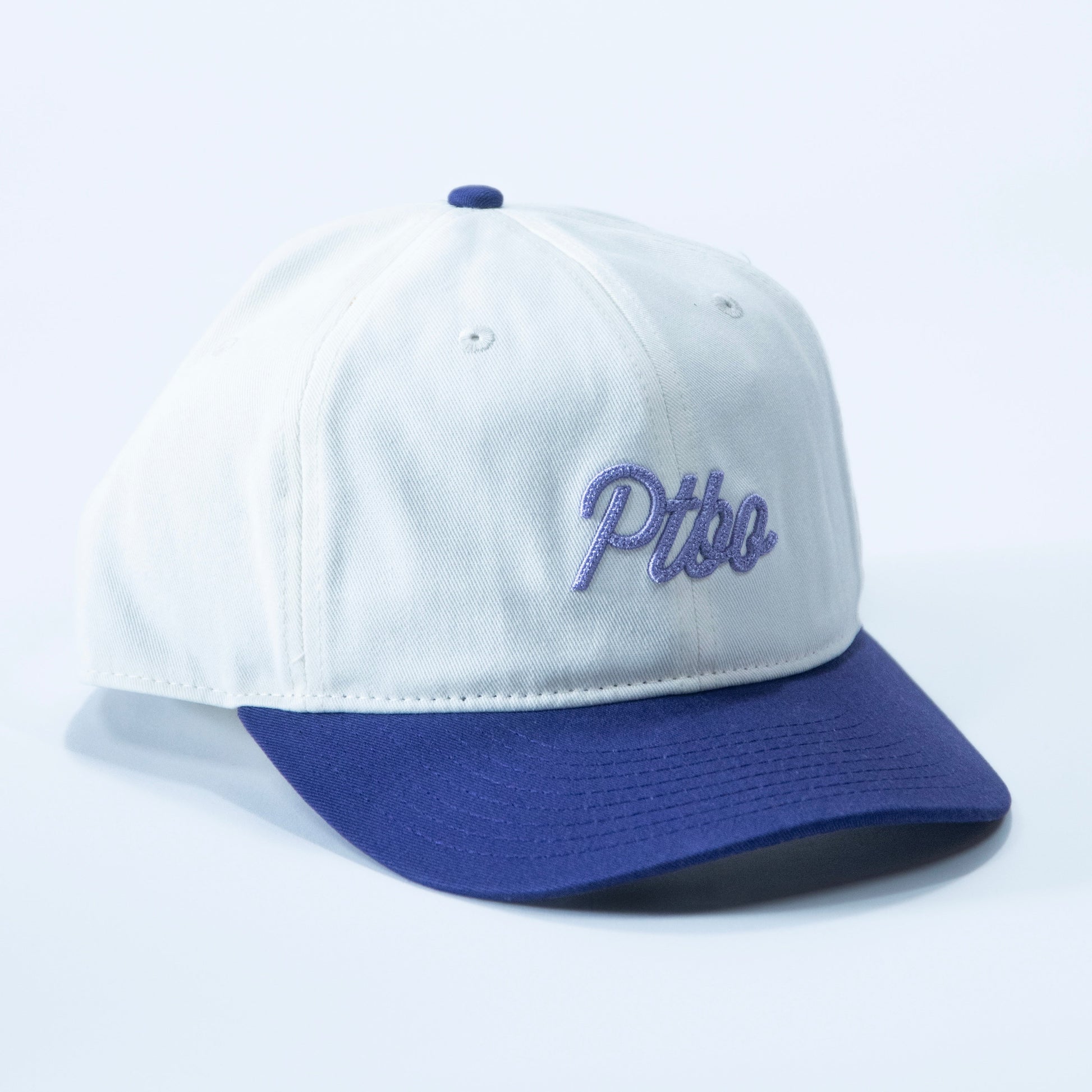 PTBO - Cursive Stitched Hat Purple/Cream