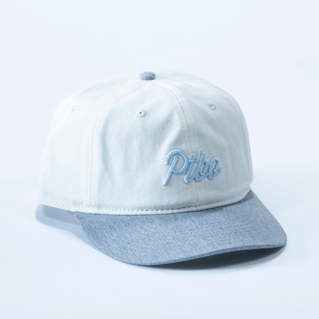 PTBO - Cursive Stitched Hat Grey/Cream