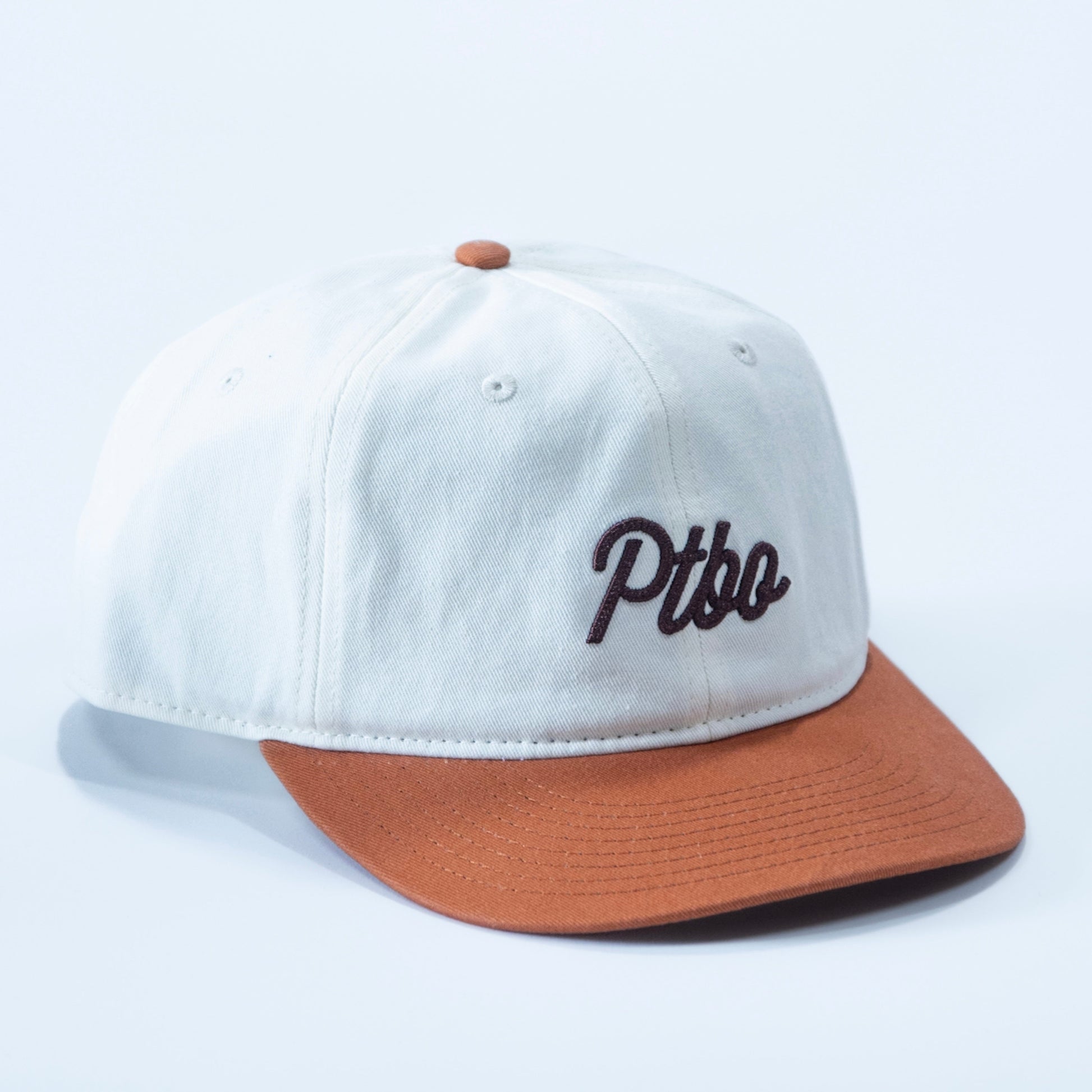 PTBO - Cursive Stitched Hat Orange/Cream