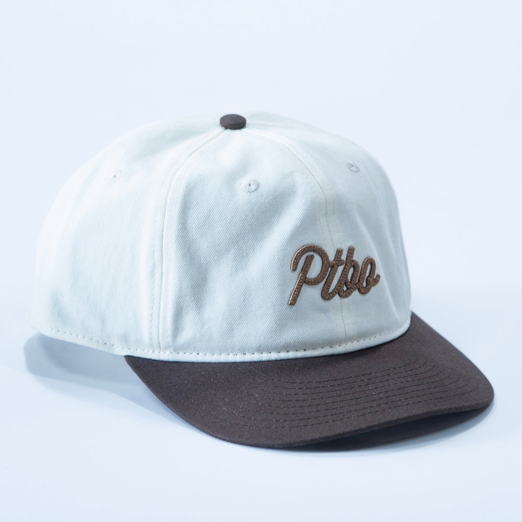 PTBO - Cursive Stitched Hat Brown/Cream