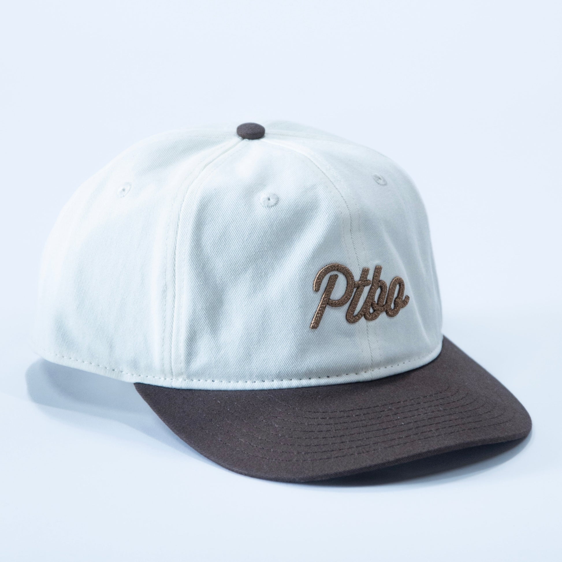 PTBO - Cursive Stitched Hat Brown/Cream