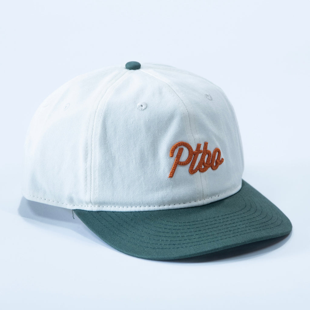PTBO - Cursive Stitched Hat Green/Cream