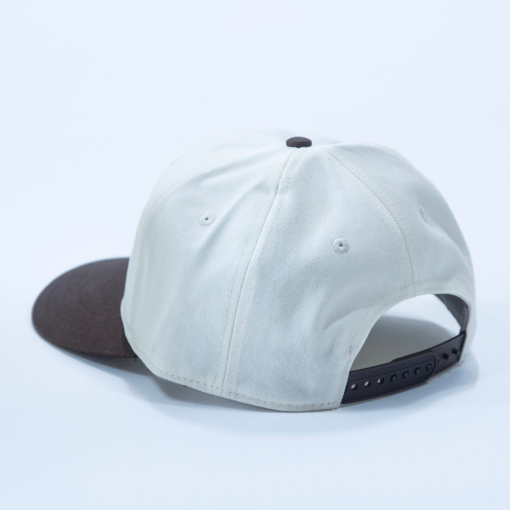 PTBO - Cursive Stitched Hat Brown/Cream