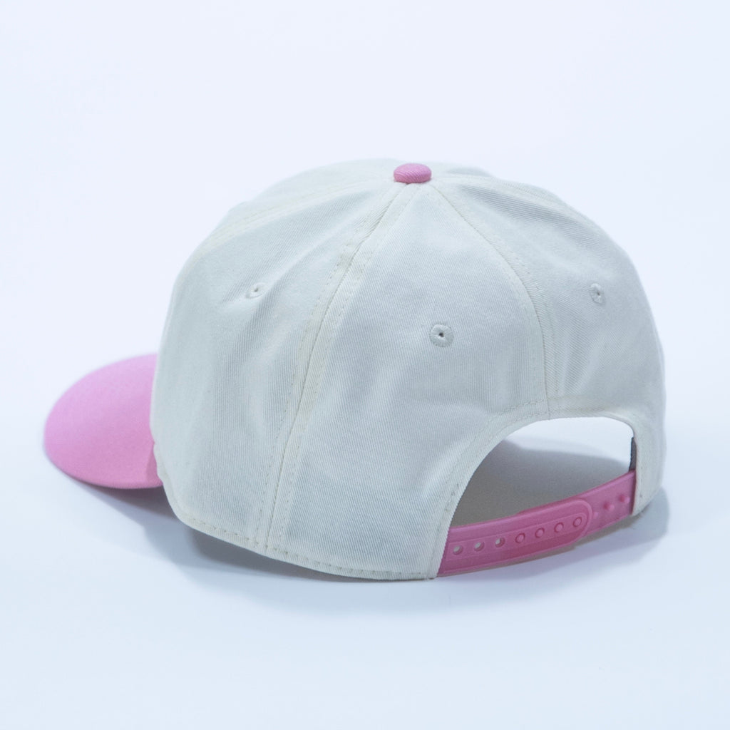 PTBO - Cursive Stitched Hat Pink/Cream