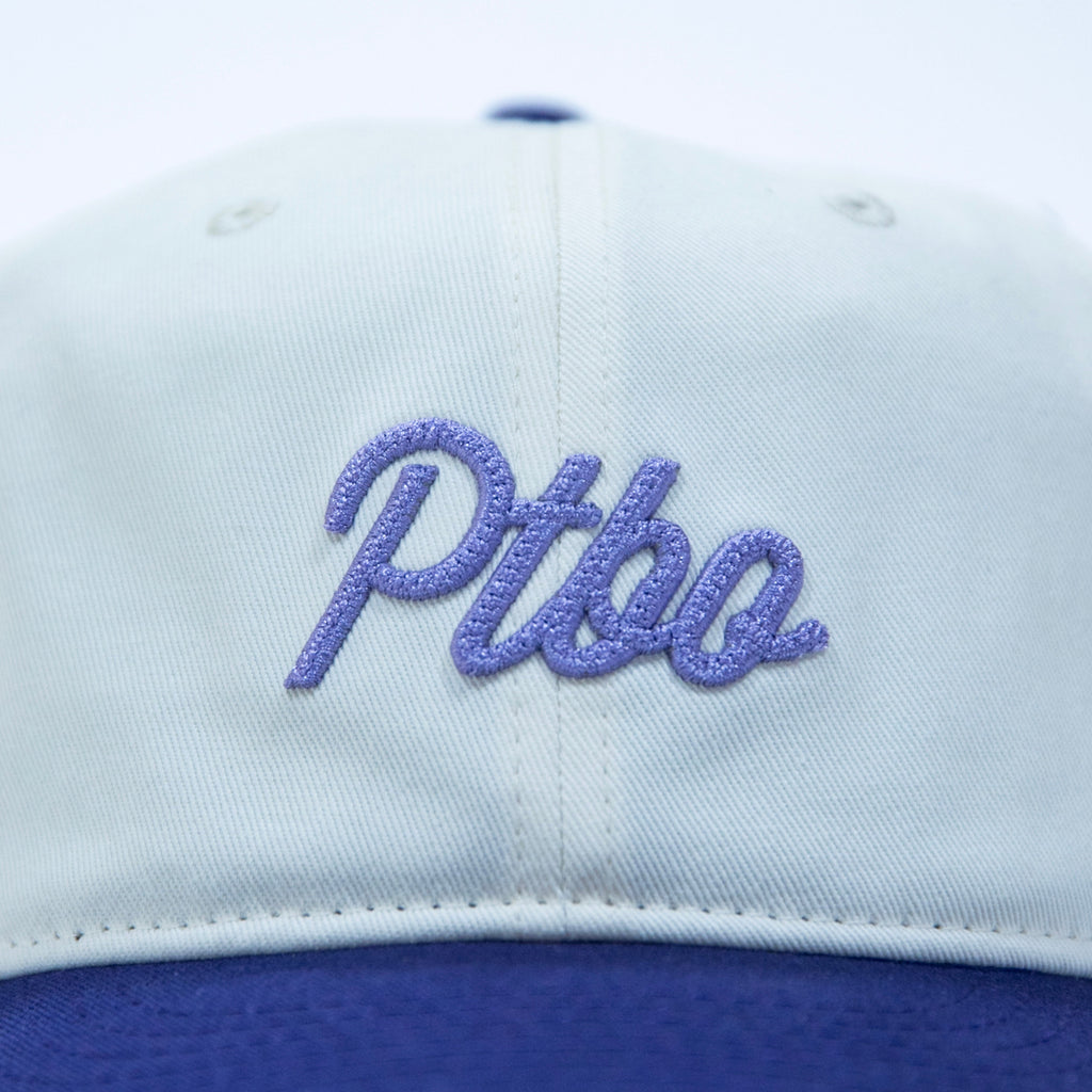 PTBO - Cursive Stitched Hat Purple/Cream