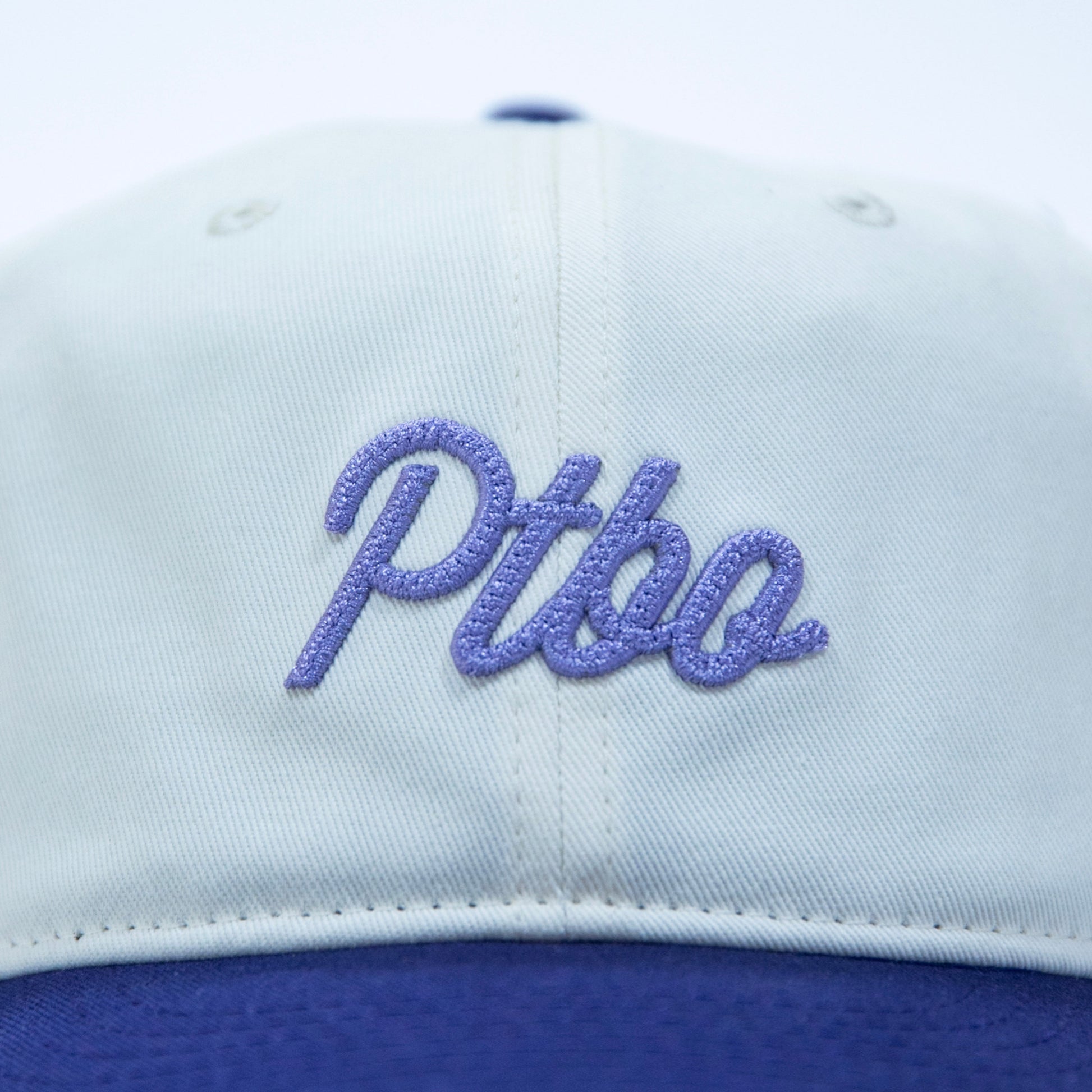 PTBO - Cursive Stitched Hat Purple/Cream