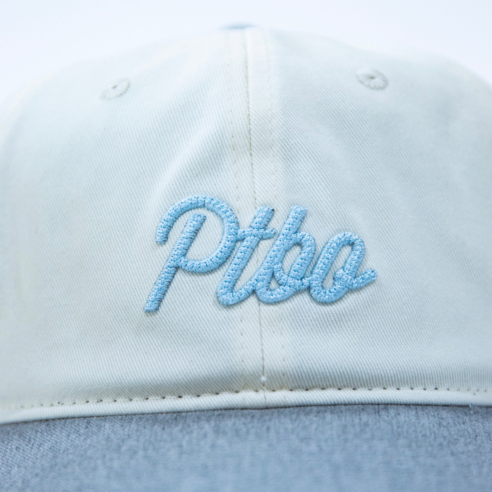 PTBO - Cursive Stitched Hat Grey/Cream