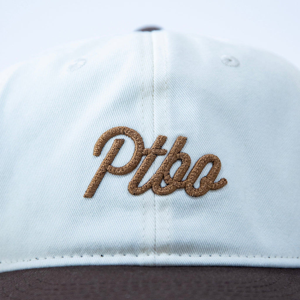 PTBO - Cursive Stitched Hat Brown/Cream