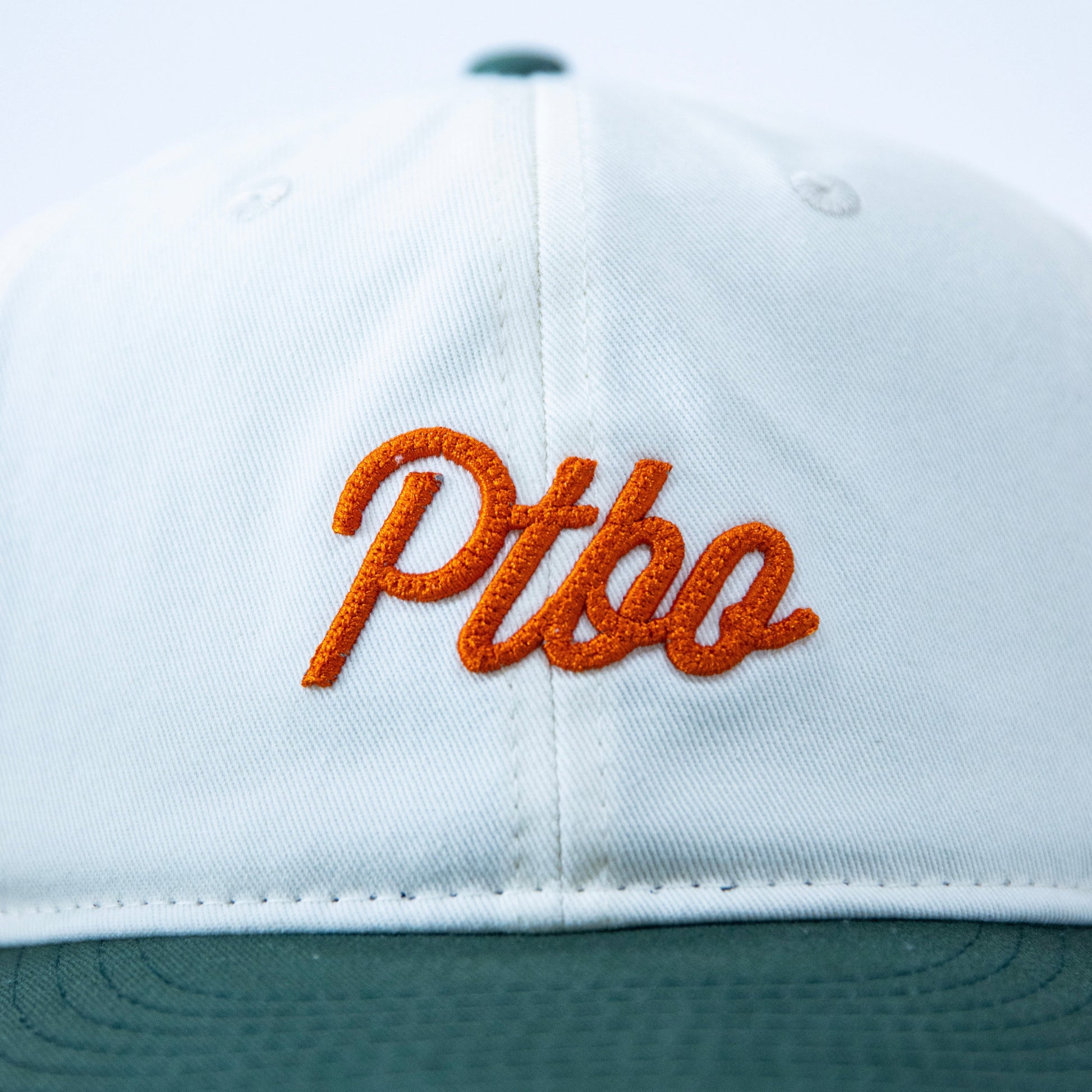 PTBO - Cursive Stitched Hat Green/Cream